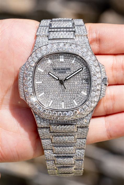 patek philippe all diamond watch replica|patek philippe white gold watch.